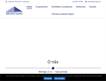 Tablet Screenshot of montgas.sk